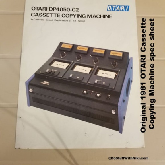 Other Original 1981 Otari Cassette Copying Machine Spec Sheet Poshmark